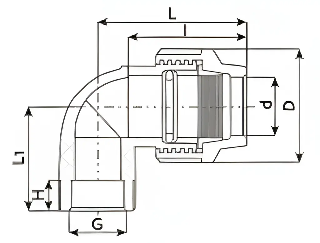 Polyprpylene Compression Female Threaded Elbow Map